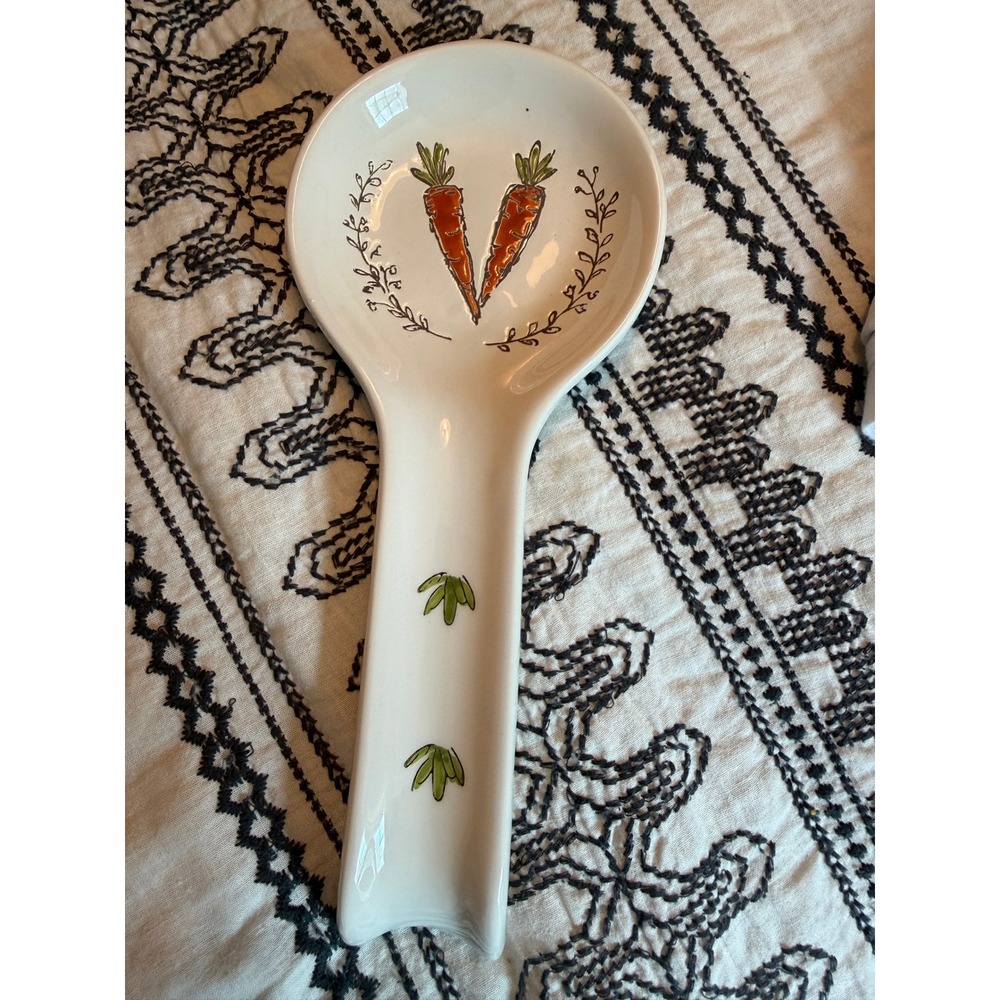 Potter's Studio Spoon Rest Carrot Farmhouse Ceramic